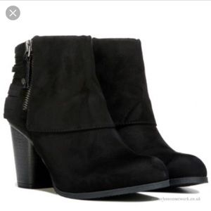 Madden girl black suede ankle bootie